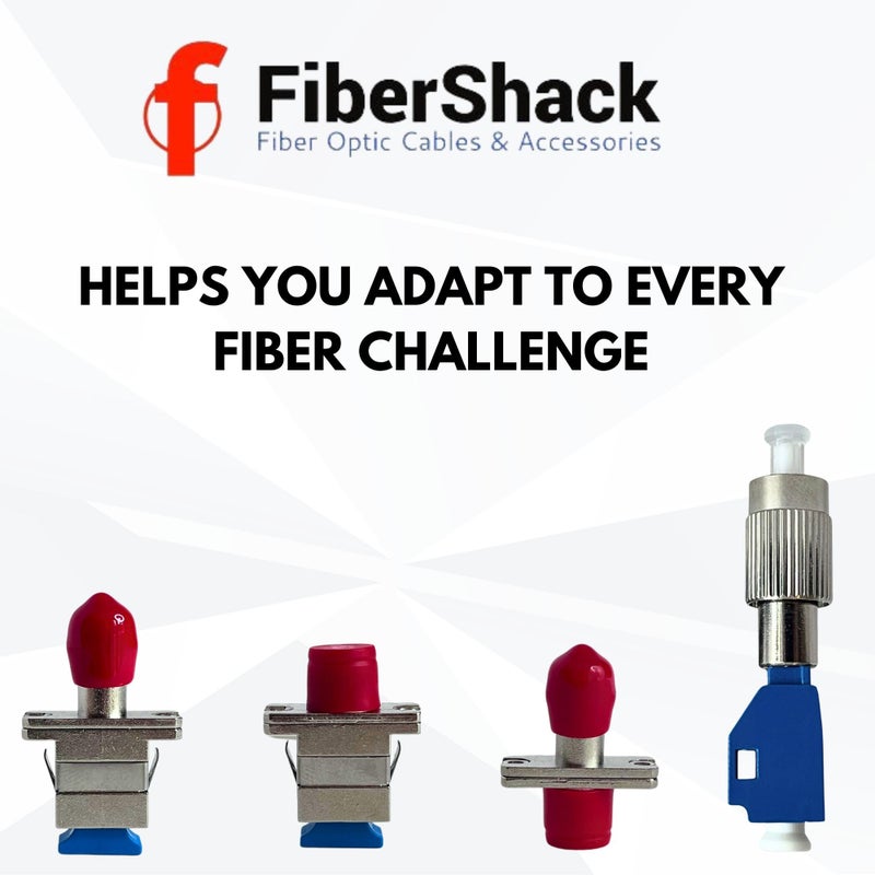 FiberShack - Fiber Optic Adapter Kit - 20 x 4 Fiber Adapter Kit - Transition Your Optical Cables from SC/FC or LC to FC/ST Optical Cables - Image 5